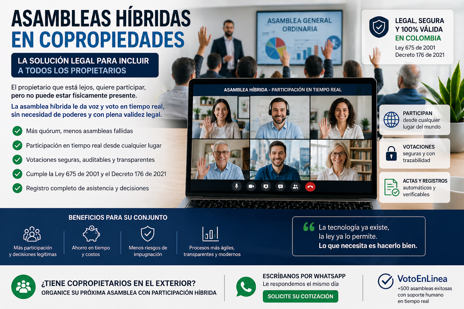 asambleas mixta en ph colombia ley 675